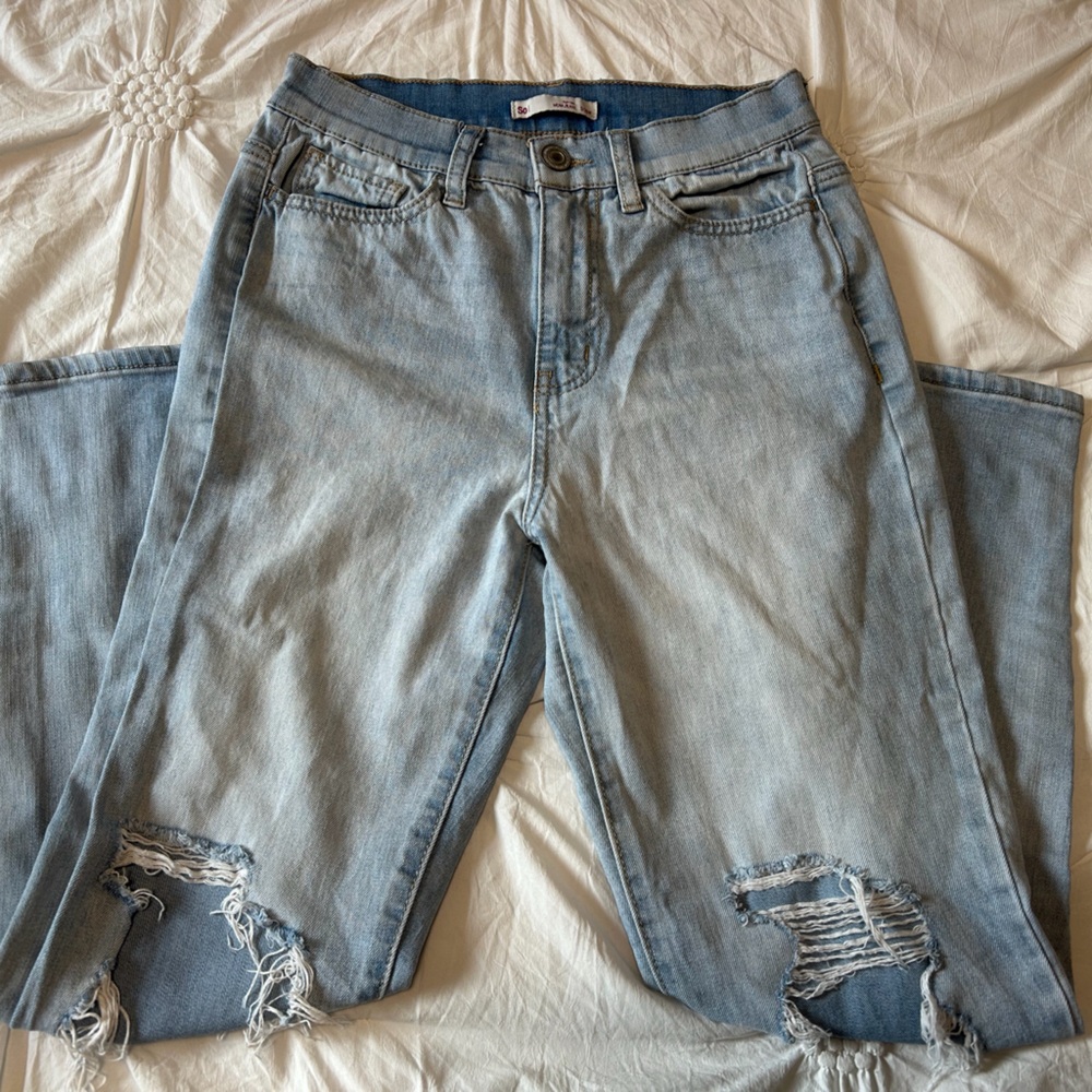 SO Light Blue Distressed Women’s Jeans